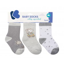 Бебешки чорапи Kikka Boo Joyful Mice - Памучни, 6-12 месеца