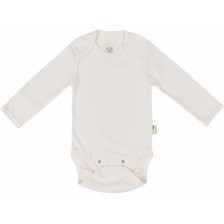 Бебешко боди Bio Baby - Органичен памук, 74 cm, 6-9 месеца, екрю