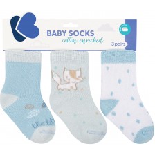 Бебешки термо чорапи Kikka Boo - 0-6 месеца, 3 броя, Little Fox 