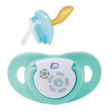Каучукова залъгалка Bebe Confort - Maternity Dental Safe, 18-36 м, 2 броя, сини -1