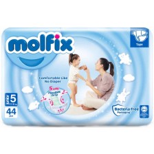 Бебешки пелени Molfix - Junior 5, 11-18 kg, 44 броя -1
