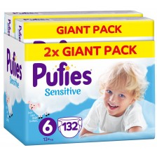 Бебешки пелени Pufies Sensitive 6, 13+ kg, 132 броя, Giant Pack -1