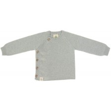 Бебешки пуловер Lassig - 50-56 cm, 0-2 месеца, сив -1