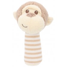 Бебешка дрънкалка Keel Toys Keeleco - Маймунка, стик, 14 сm