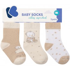 Бебешки термо чорапи Kikka Boo - 0-6 месеца, 3 броя, My Teddy 