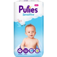 Бебешки пелени Pufies Sensitive 4+, 52 броя -1