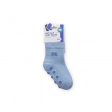 Бебешки чорапи против подхлъзване Kikka Boo - Памучни, 6-12 месеца, сини