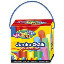 Безпрашни тебешири Colorino Kids - Jumbo, 10 броя в кутия