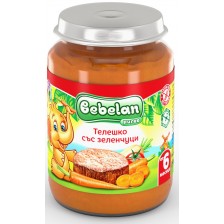 Бебешко ястие Bebelan Puree - Телешко със зеленчуци, 190 g