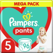 Бебешки пелени гащи Pampers 5, 96 броя