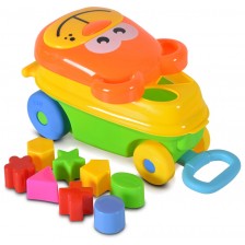 Бебешка играчка за сортиране Mоni - Куфарче с формички -1