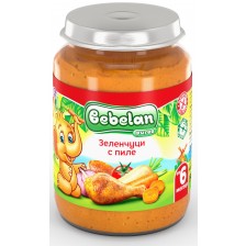 Бебешко ястие Bebelan Puree - Пилешко със зеленчуци, 190 g -1