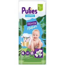 Бебешки пелени Pufies Fashion & Nature 4, 54 броя -1