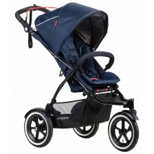 Бебешка количка за едно или породени деца Phil & Teds - Sport V5, Синя