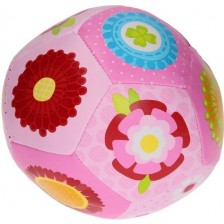 Бебешка мека топка Happy World - 14 cm, розова -1