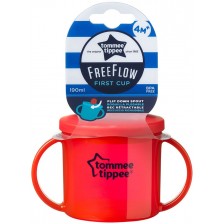 Бебешка чаша Tommee Tippee - Essential Basics First Cup, червена