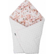 Бебешко одеяло 2 в 1 Bubaba - Бяло, 65 х 65 cm -1
