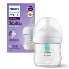 Бебешко шише Philips Avent - Natural Response 3.0, AirFree, с биберон 0m+, 125 ml