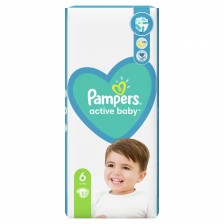 Бебешки пелени Pampers - Active Baby 6, 52 броя 