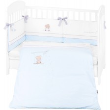 Бебешки спален комплект KikkaBoo Dream Big - 2 части, син, 60 x 120 cm -1
