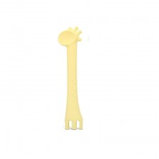Силиконовa лъжица KikkaBoo - Giraffe, жълта -1