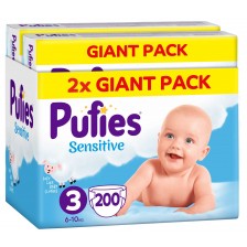 Бебешки пелени Pufies Sensitive 3, 6-10 kg, 200 броя