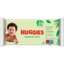 Бебешки мокри кърпички Huggies - Natural Care, 56 броя