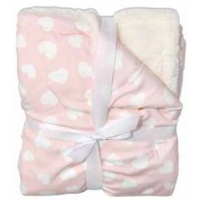 Бебешко одеяло Cangaroo - Shaggy, 75 х 105 cm, розово -1