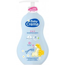 Бебешки гел 2 в 1 Baby crema - Natural, 400 ml, с екстракт от лайка -1