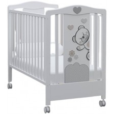 Бебешко креватче Bambino casa - Fiori, grigio