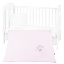 Бебешки спален комплект от 3 части KikkaBoo Dream Big - С бродерия, розов -1