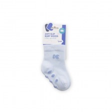 Бебешки чорапи против подхлъзване Kikka Boo - Памучни, 1-2 години, светлосини