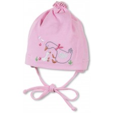 Бебешка шапка с UV защита 50+ Sterntaler - 41 cm, 4-5 месеца, розова -1