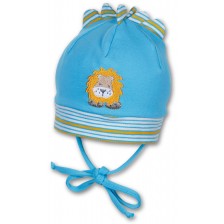 Бебешка шапка с UV 50+ защита Sterntaler - На лъвче, 35 cm, 1-2 месеца, синя