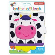 Бебешка играчка Galt - Мека книжка с гризалка, ферма -1