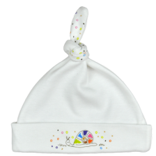Бебешка шапка с възел For Babies - Цветно охлювче, 3-6 месеца -1