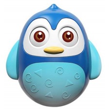 Бебешка дрънкалка Happy World - Roly Poly, Penguin 2, синя