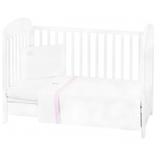 Бебешки спален комплект от 3 части KikkaBoo Dream Big - С бродерия, EU Style, 60 х 120 cm, розов