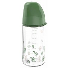 Бебешко шише за момче NIP Green - Cherry, Flow M, 240 ml -1