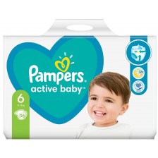 Бебешки пелени Pampers - Active Baby 6, 96 броя