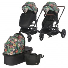 Бебешка количка с твърд кош Lorelli - Boston, Tropical Flowers