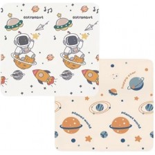 Двустранно килимче за игра Sonne - Astronaut/Planets, 180 х 200 х 1.5 cm -1