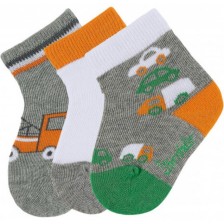 Бебешки къси чорапи за момче Sterntaler - 3 чифта, 15/16, 4-6 месеца -1