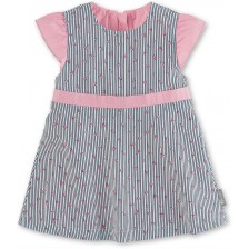 Бебешка рокля с UV30+ защита Sterntaler - На райе, 74 cm, 6-9 месеца