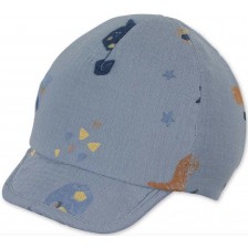Бейзболна шапка с UV 50+ защита Sterntaler - С динозаври, 49 cm, 12-18 месеца -1