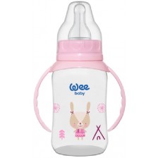 Бебешко шише с дръжки Wee Baby Classic, PP, 150 ml, розово