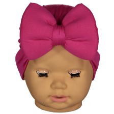 Бебешка шапка тип тюрбан NewWorld - Цикламена