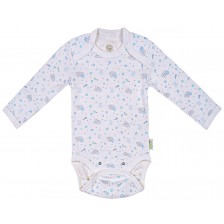Бебешко боди с дълъг ръкав Bio Baby - Органичен памук, 86 cm, 12-18 месеца -1
