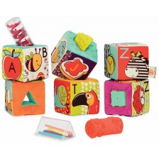 Бебешка играчка Battat - Текстилни кубчета с формички