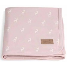 Бебешко одеяло Bonjourbebe - 65 x 80 cm, Deer Pink
